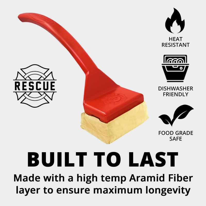 Grill Rescue BBQ Replaceable Scraper Cleaning Head  Bristle Free - Durable and Unique Scraper Tools for Cast Iron or Stainless-Steel Grates  Barbecue Cleaner (Non Scraper Brush) - Image 2